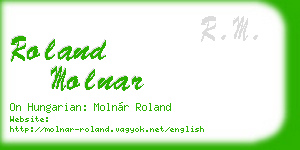 roland molnar business card