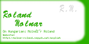 roland molnar business card